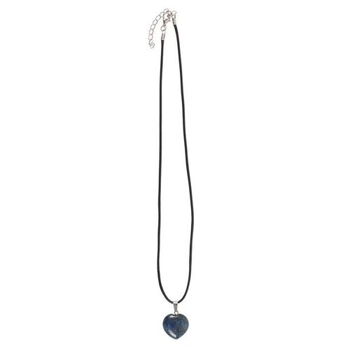 Lapis Lazuli Healing Crystal Heart Necklace N/A