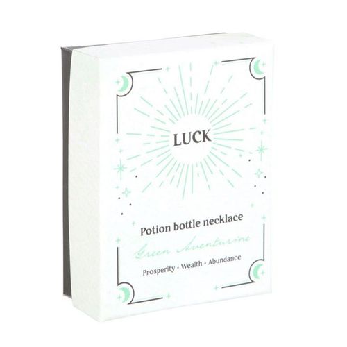 Luck Green Aventurine Crystal Chip Potion Bottle Necklace N/A