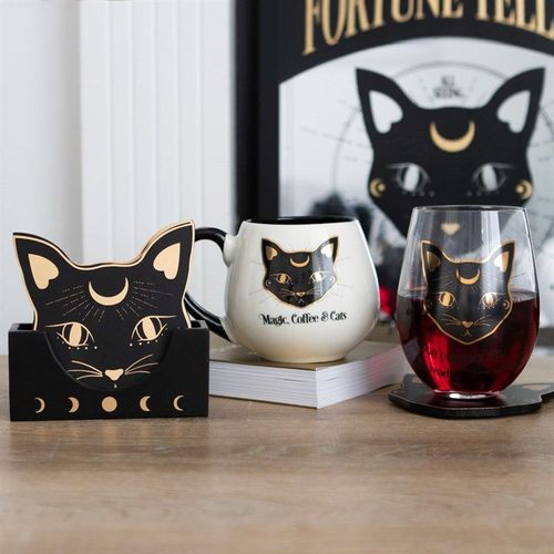 Magic, Coffee & Cats Rounded Mug N/A