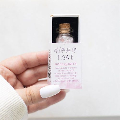 Jar of Love Rose Quartz Crystal in a Matchbox N/A