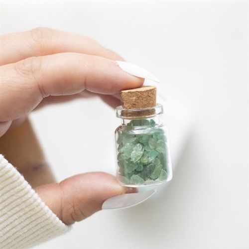 Jar of Luck Aventurine Crystal in a Matchbox N/A