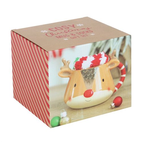 Reindeer Mug and Socks Set N/A