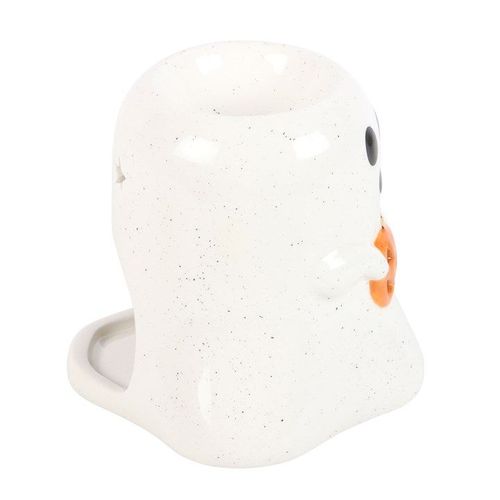 Ghost Shaped Oil Burner and Wax Warmer with Pumpkin N/A