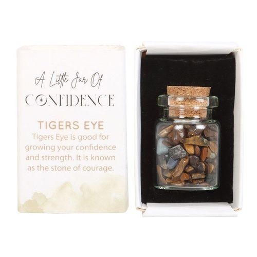 Jar of Confidence Tiger's Eye Crystal in a Matchbox N/A