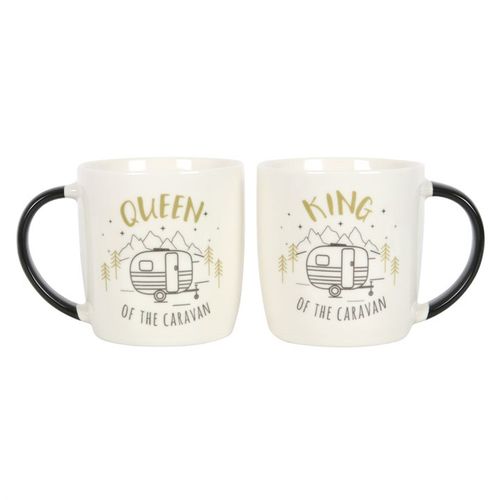 King and Queen Couples Caravan Mug Set N/A