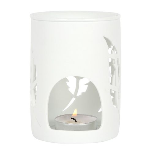 White Feather Cut Out Oil Burner N/A