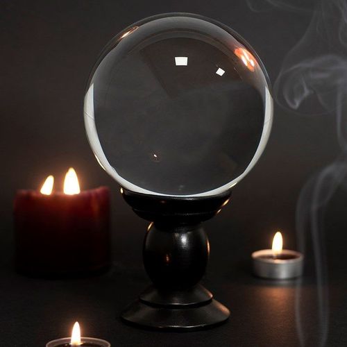 Large Clear Crystal Ball on Stand N/A