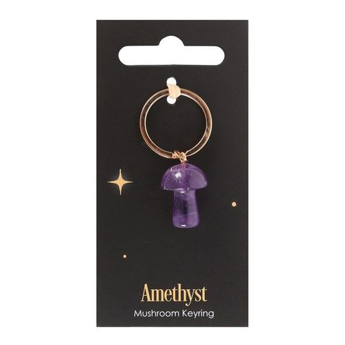 Amethyst Crystal Mushroom Keyring N/A