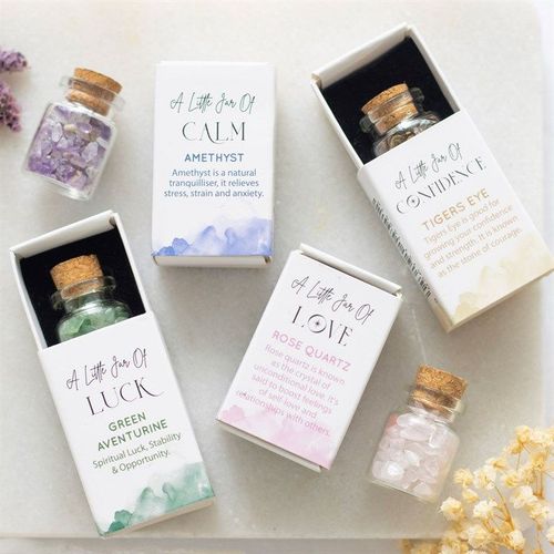 Jar of Calm Amethyst Crystal in a Matchbox N/A