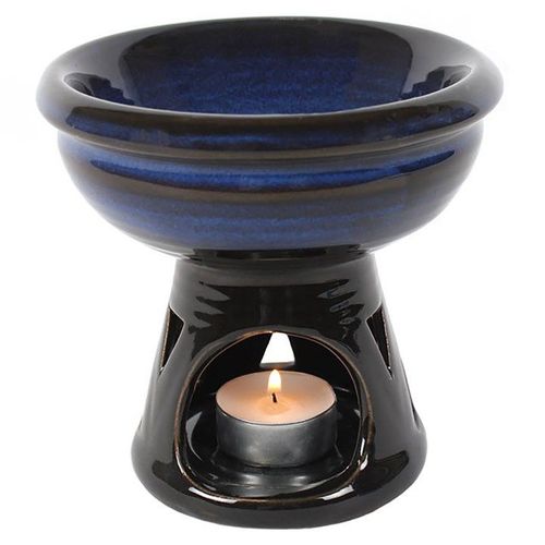 Deep Bowl Blue Oil Burner and Wax Warmer N/A