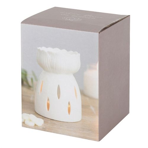 White Gloss Lotus Flower Oil Burner N/A