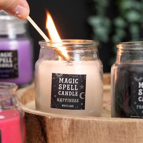 White Sage 'Happiness' Spell Candle Jar N/A