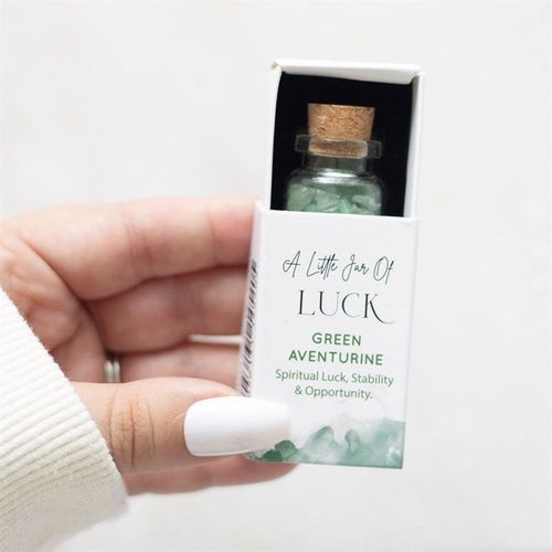Jar of Luck Aventurine Crystal in a Matchbox N/A