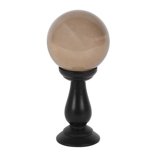 Small Smoke Grey Crystal Ball on Stand N/A