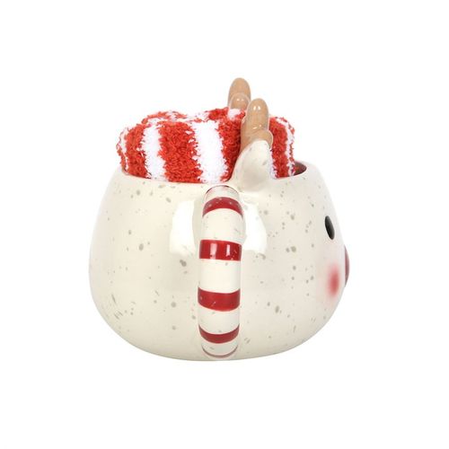 Rudolph Reindeer Mug and Socks Set N/A