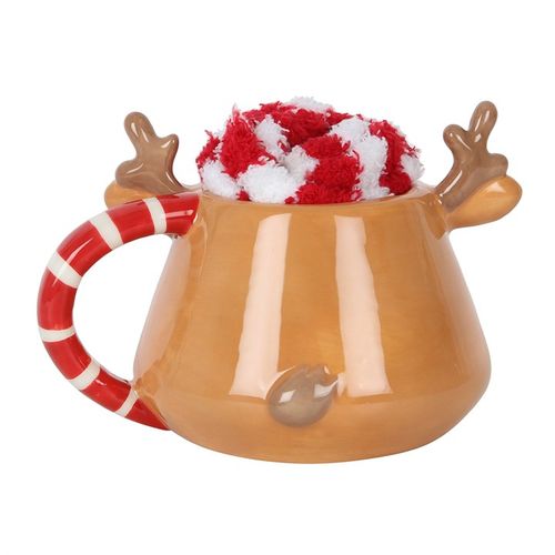 Reindeer Mug and Socks Set N/A