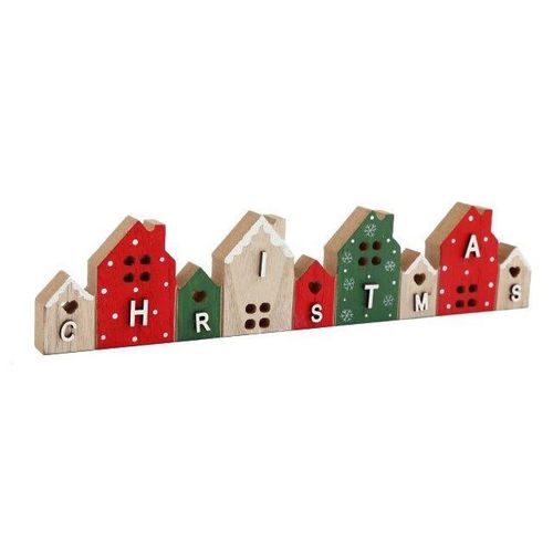 29cm Wooden Christmas Houses Standing Decoration N/A