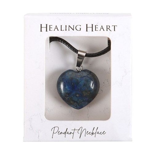 Lapis Lazuli Healing Crystal Heart Necklace N/A