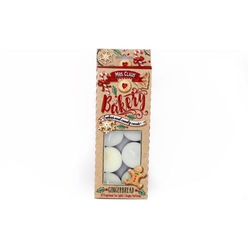Pack of 10 Gingerbread Scented Tealights N/A