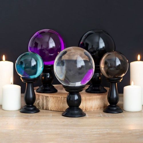 Large Purple Crystal Ball on Stand N/A