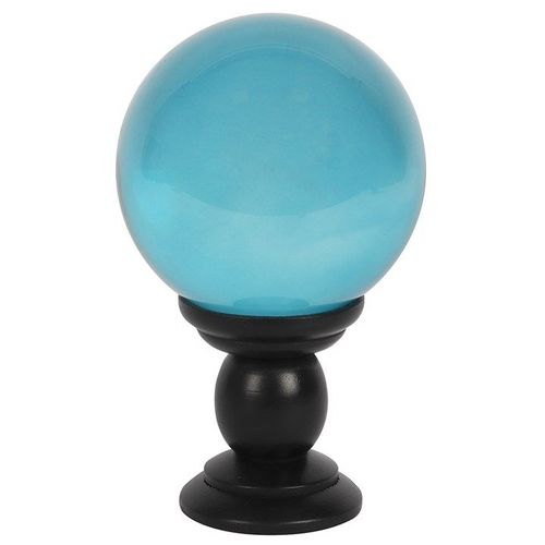 Large Teal Crystal Ball on Stand N/A