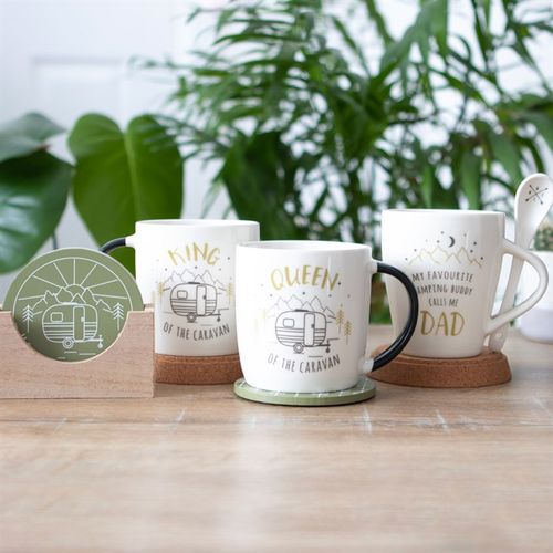 King and Queen Couples Caravan Mug Set N/A