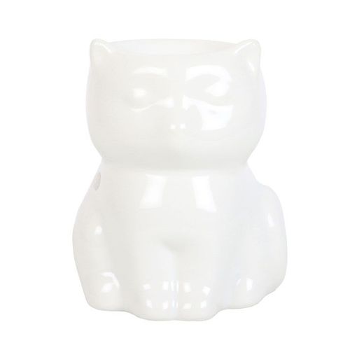 Shiny White Cat Oil Burner N/A