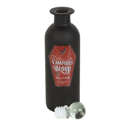 Vampire Blood Decorative Glass Potion Bottle front red black 
