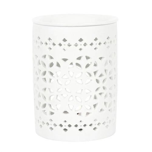 White Matte Cut Out Oil Burner back white grey