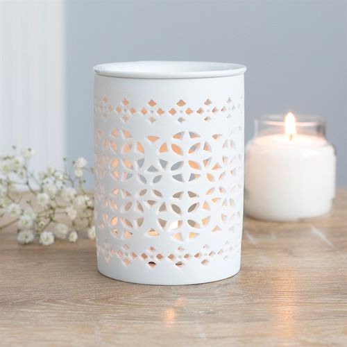 White Matte Cut Out Oil Burner N/A